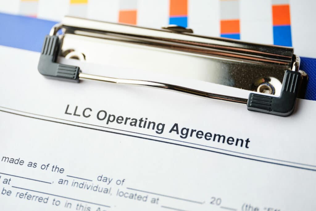Printed Document of LLC Operating Agreement | Law Offices of Clifton Black | Colorado Springs